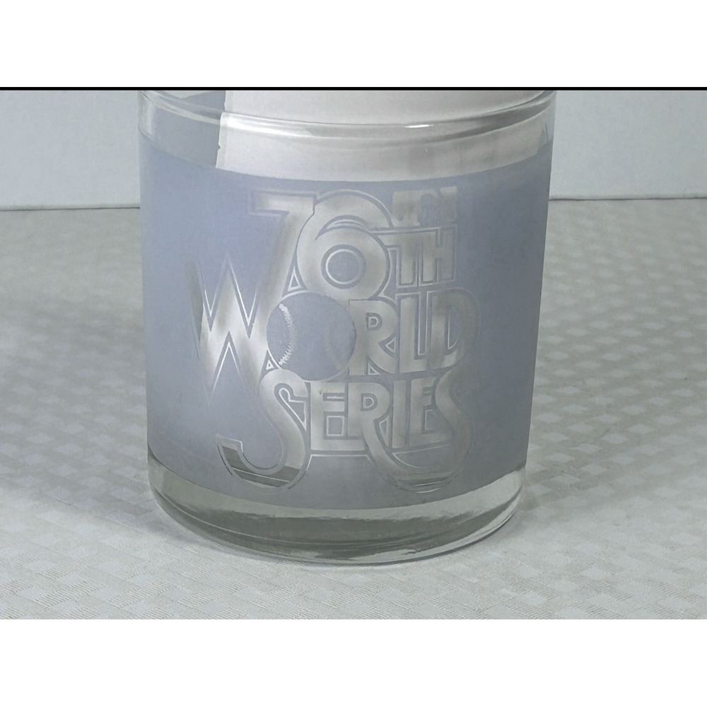 MLB 75th World‎ Series Frosted Rocks Glass Lowball Baseball Barware